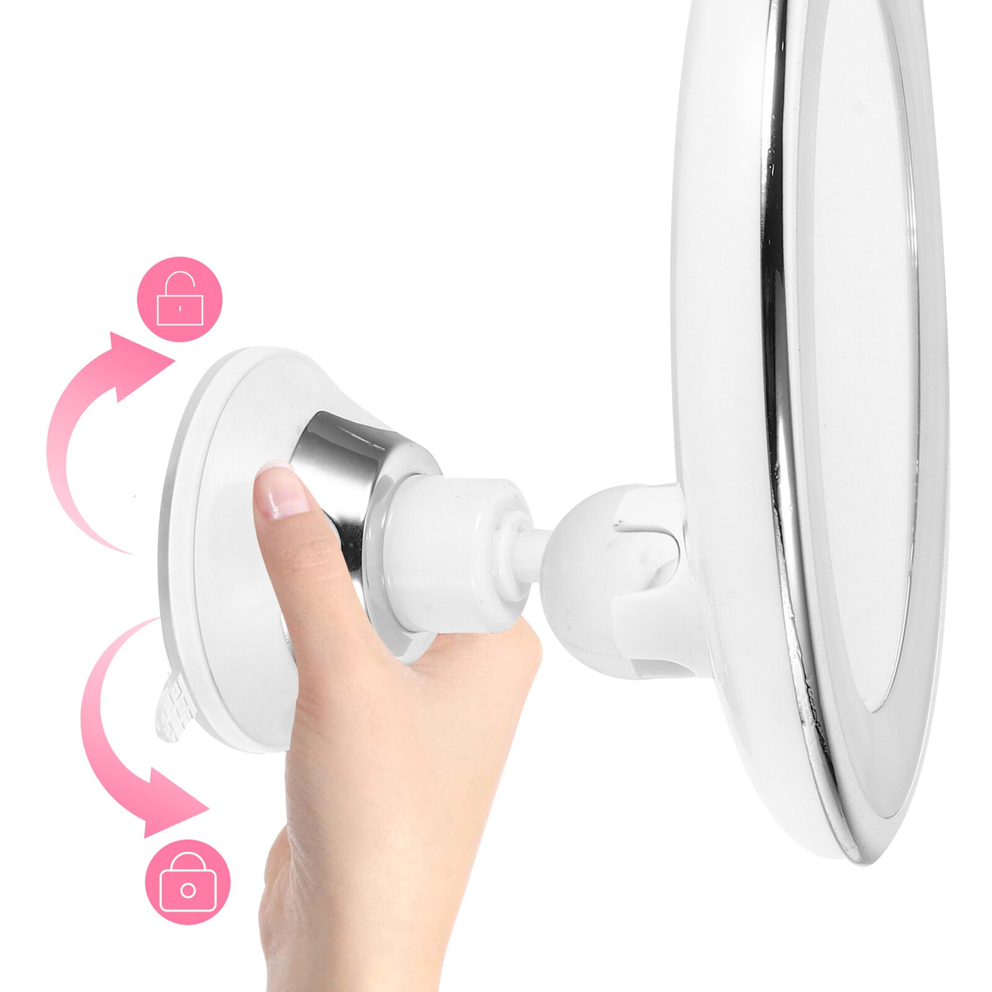Specchio LED Vanity 10x - Ingrandimento 360° - Luci Potenti