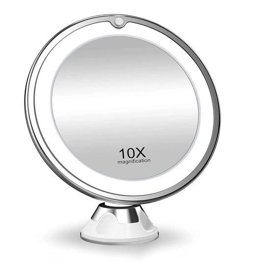 Specchio LED Vanity 10x - Ingrandimento 360° - Luci Potenti