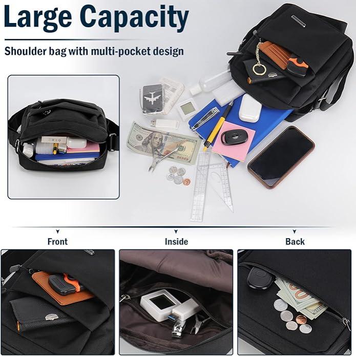 Borsa a Tracolla Uomo - Antifurto Impermeabile Elegante