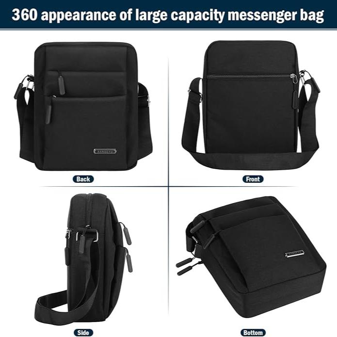Borsa a Tracolla Uomo - Antifurto Impermeabile Elegante