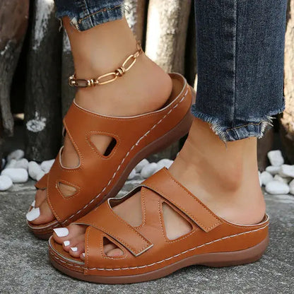 LUNA - Sandali Ortopedici Confortevoli con Zeppa