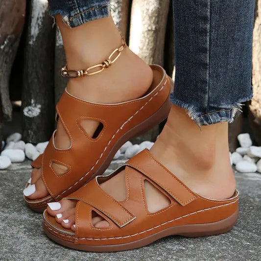 LUNA - Sandali Ortopedici Confortevoli con Zeppa