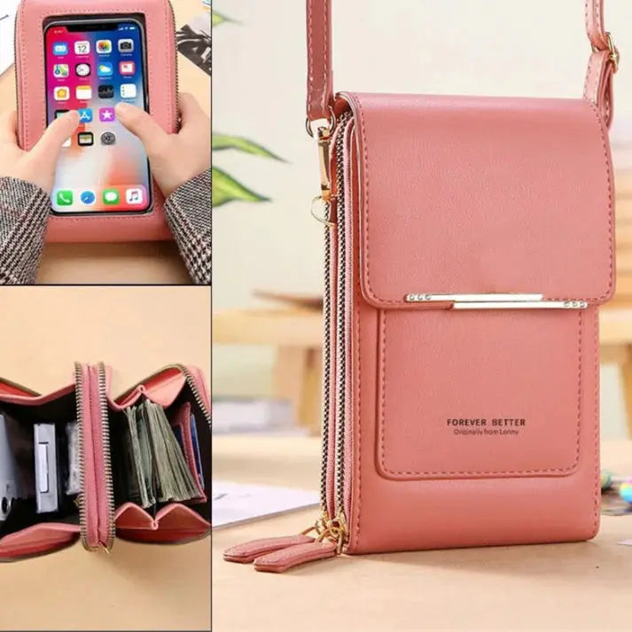 SCORREVOLI - Premium Borsa a Tracolla con Touchscreen