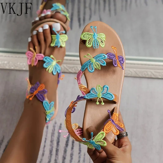 Emma - Sandali estivi da donna lussuosi e comodi a farfalla