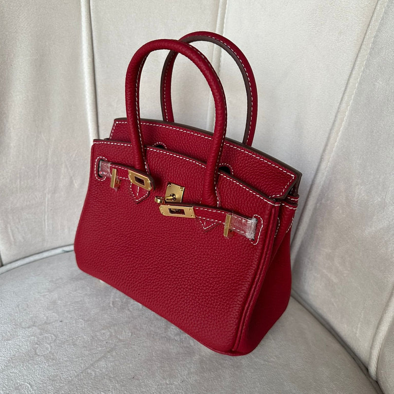 MEILI ™- Mini Giselle Bag - In Vera Pelle - Bordeaux