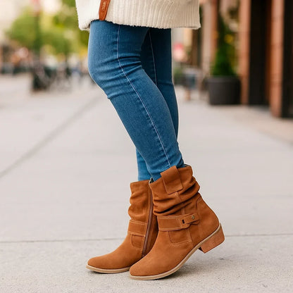 Stivali Agnieszka in Camoscio – Calore e Stile per l'Inverno