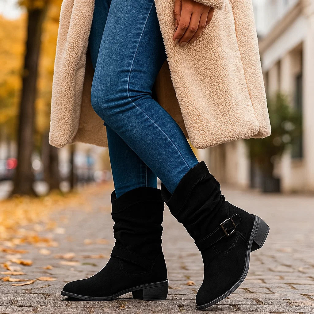 Stivali Agnieszka in Camoscio – Calore e Stile per l'Inverno