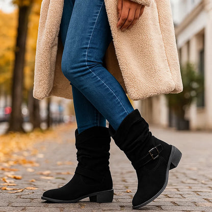 Stivali Agnieszka in Camoscio – Calore e Stile per l'Inverno