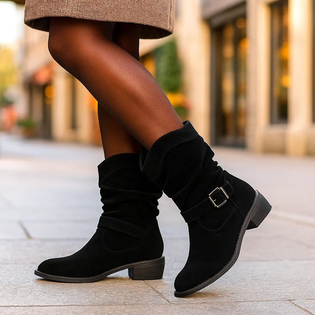 Stivali Agnieszka in Camoscio – Calore e Stile per l'Inverno