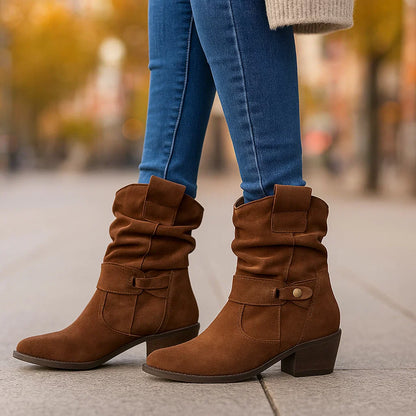 Stivali Agnieszka in Camoscio – Calore e Stile per l'Inverno