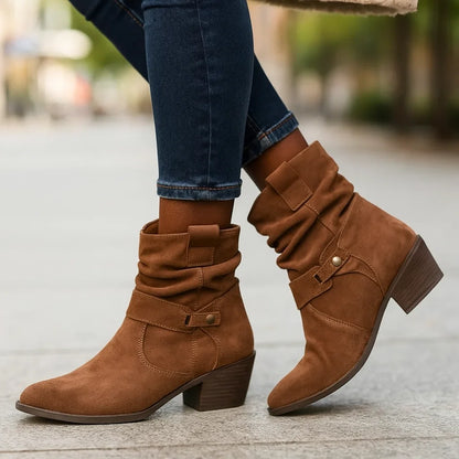 Stivali Agnieszka in Camoscio – Calore e Stile per l'Inverno