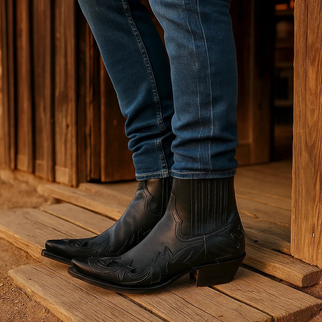 Stivali da cowboy in pelle da donna