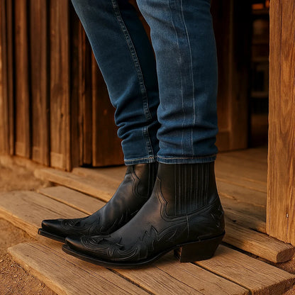 Stivali da cowboy in pelle da donna