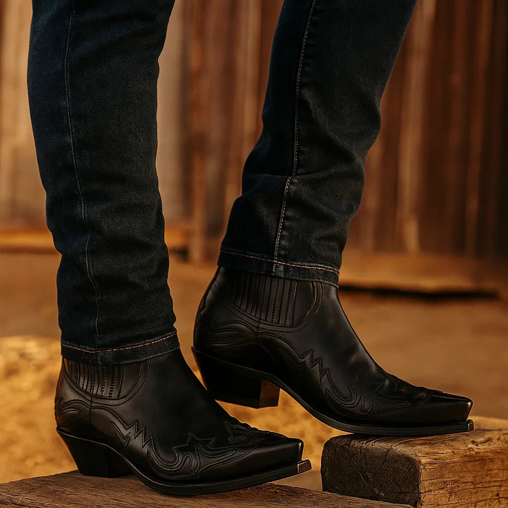 Stivali da cowboy in pelle da donna