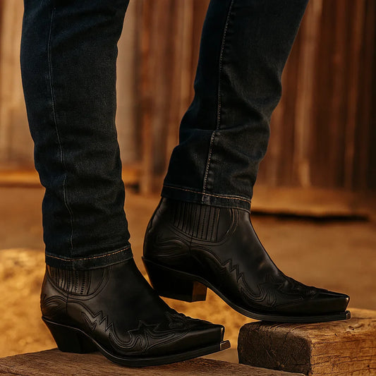 Stivali da cowboy in pelle da donna