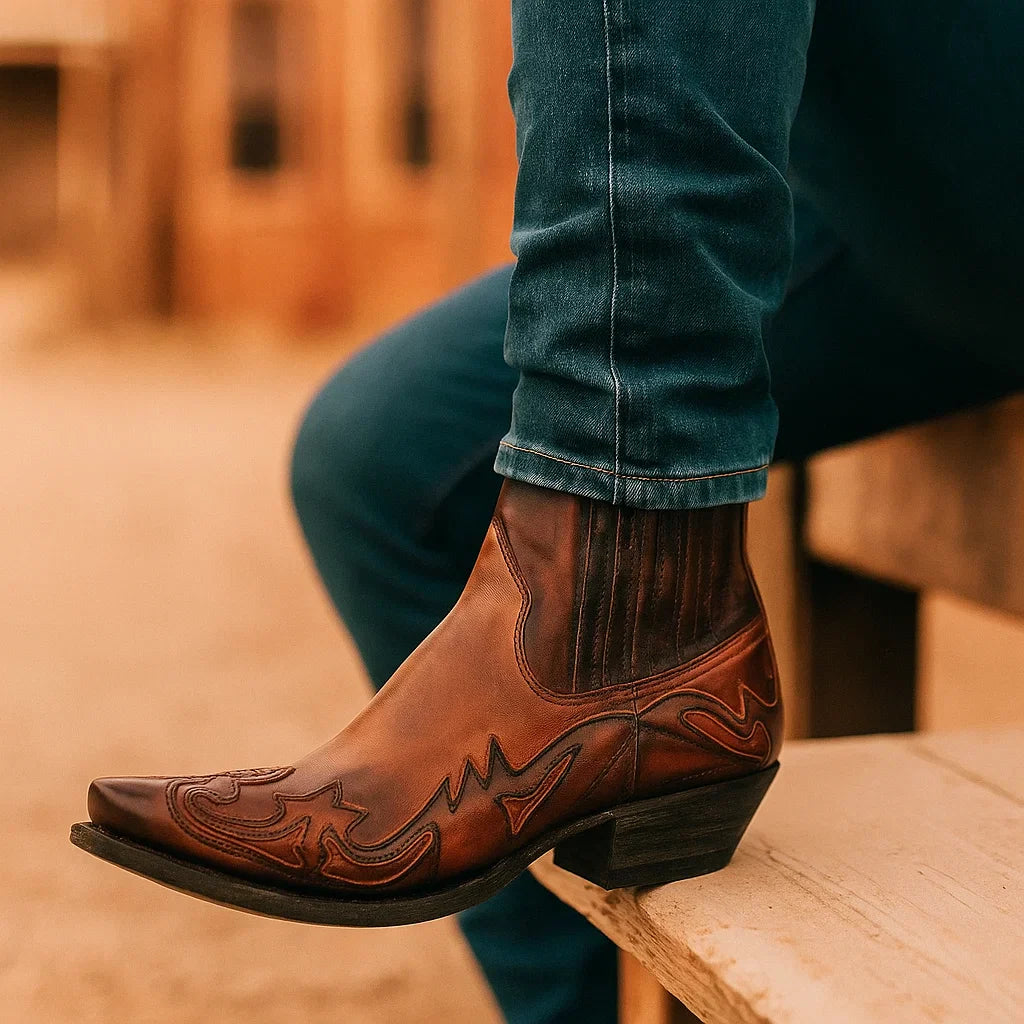 Stivali da cowboy in pelle da donna