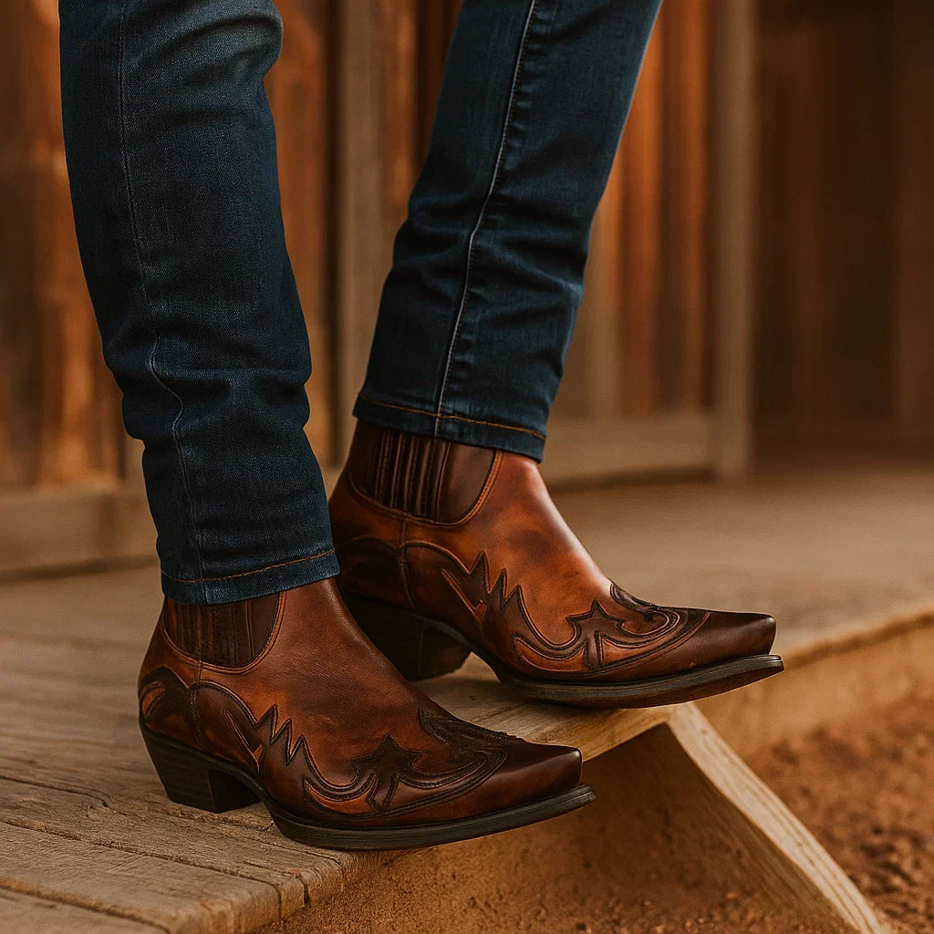 Stivali da cowboy in pelle da donna