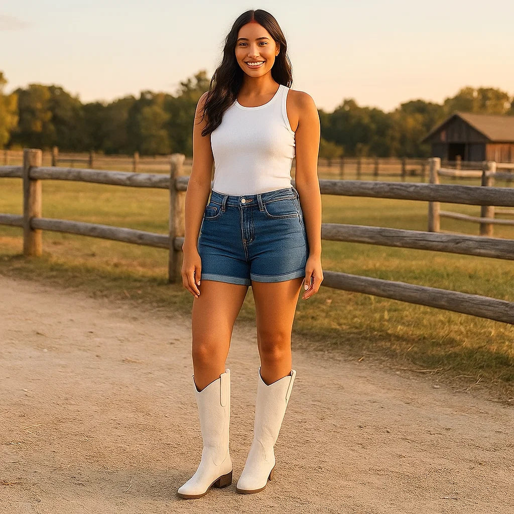 Stivali cowboy in pelle da donna Cooper