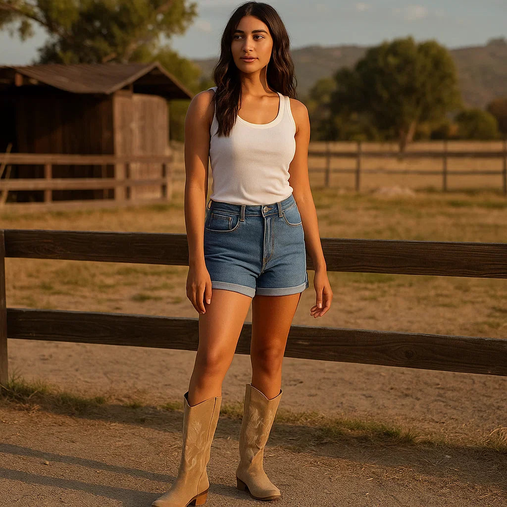 Stivali cowboy in pelle da donna Cooper