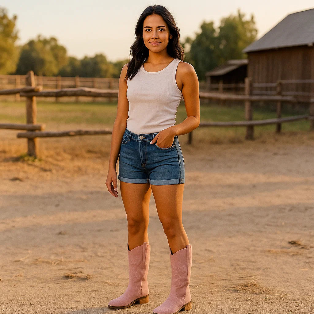 Stivali cowboy in pelle da donna Cooper