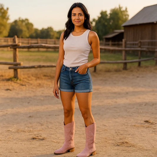 Stivali cowboy in pelle da donna Cooper