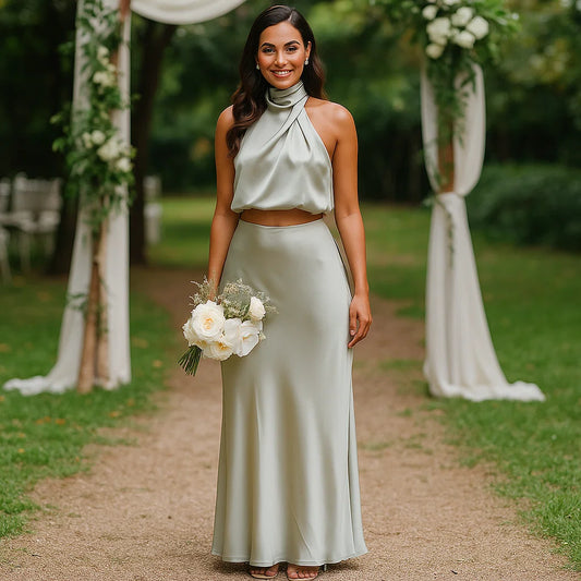 Esther – Completo Top e Gonna Satinata