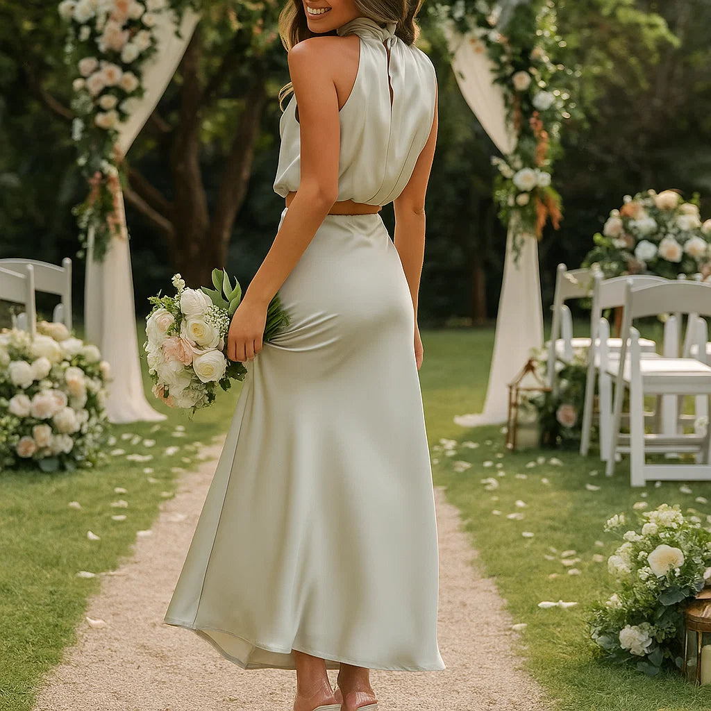 Esther – Completo Top e Gonna Satinata