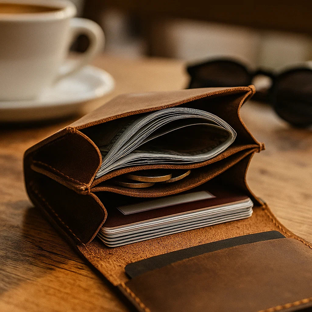 Luca – Portafoglio da Viaggio Vintage in Pelle