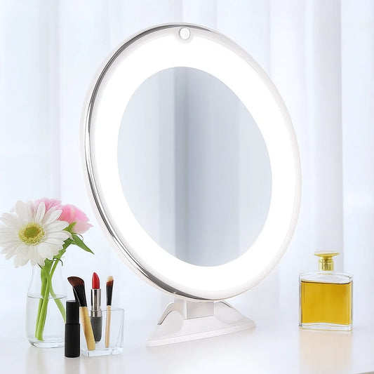 Specchio Trucco LED 10x con Rotazione 360°