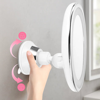 Specchio Trucco LED 10x con Rotazione 360°