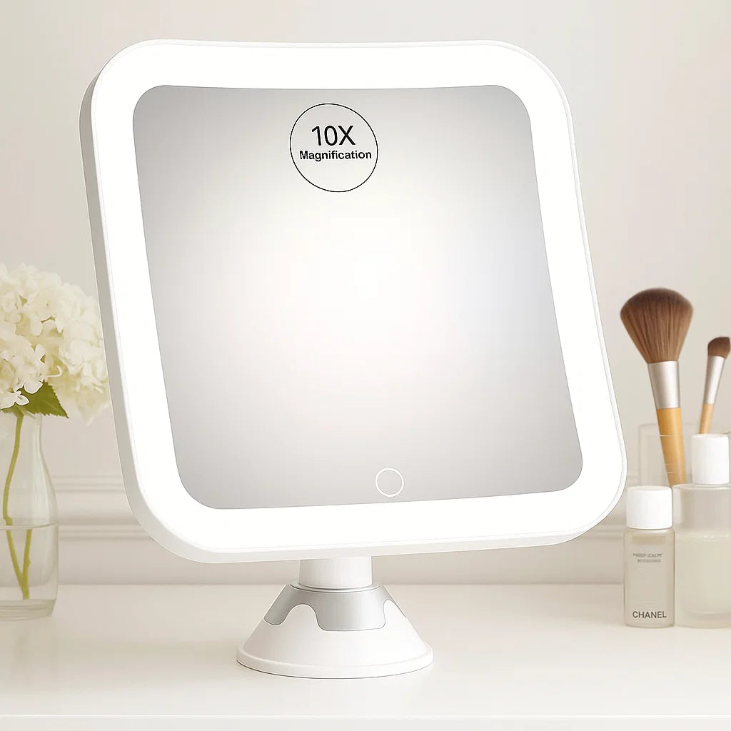 Glowsnap – Specchio Trucco LED con Touch e Ventosa