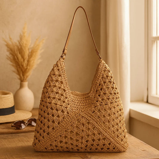 VICKY – Borsa Tote Costiera in Paglia