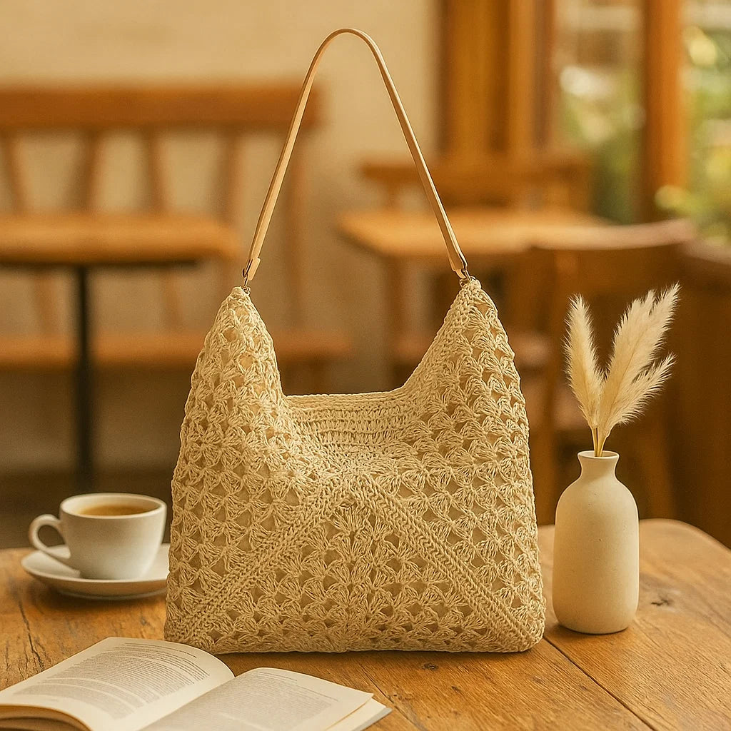 VICKY – Borsa Tote Costiera in Paglia