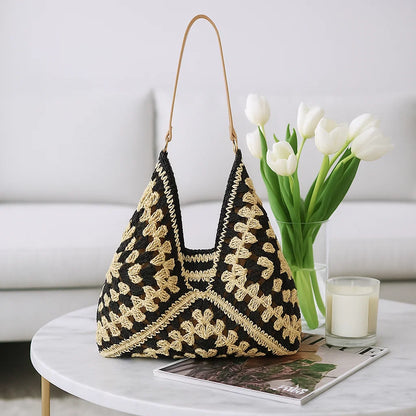 VICKY – Borsa Tote Costiera in Paglia