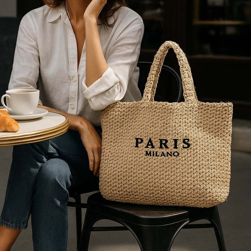 GINA – Borsa da Spiaggia Estiva in Paglia