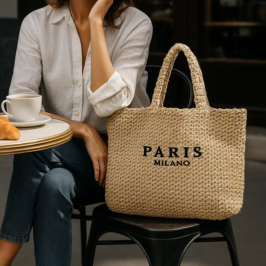 GINA – Borsa da Spiaggia Estiva in Paglia