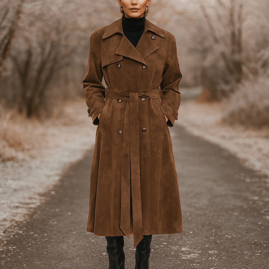 Bianca - Trench camoscio donna - Stile e durata