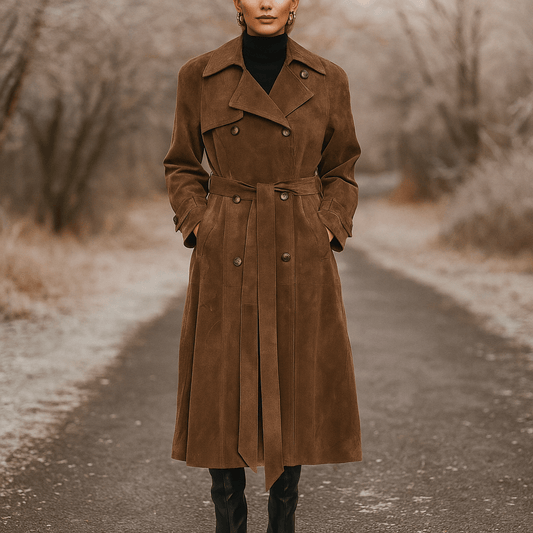 Bianca - Trench camoscio donna - Stile e durata