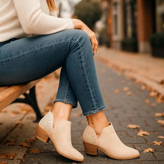 Stivaletti da Donna alla Caviglia - Design Incrociato