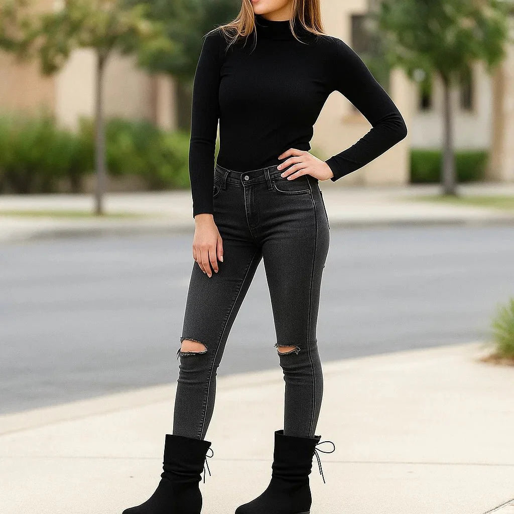 Stivaletti Donna Camoscio - Lacci - Eleganti - Comodi