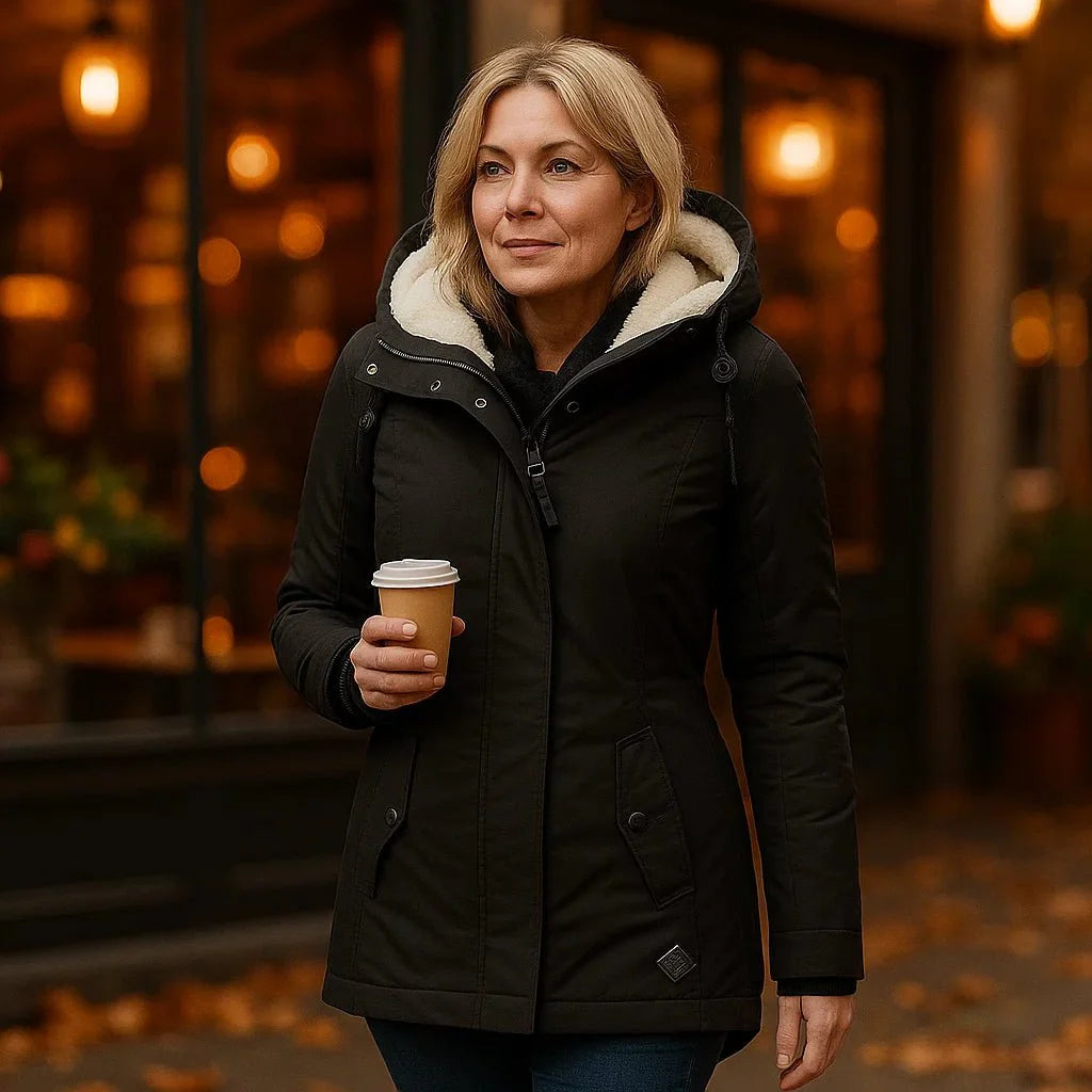 Camila Plisseret - Cappotto di Cotone - Cappuccio - Leggero - Elegante