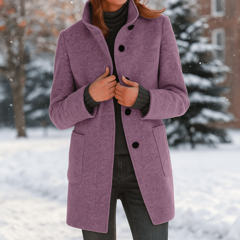 Camille - Cappotto elegante da donna - Collo alto - Caldo stiloso