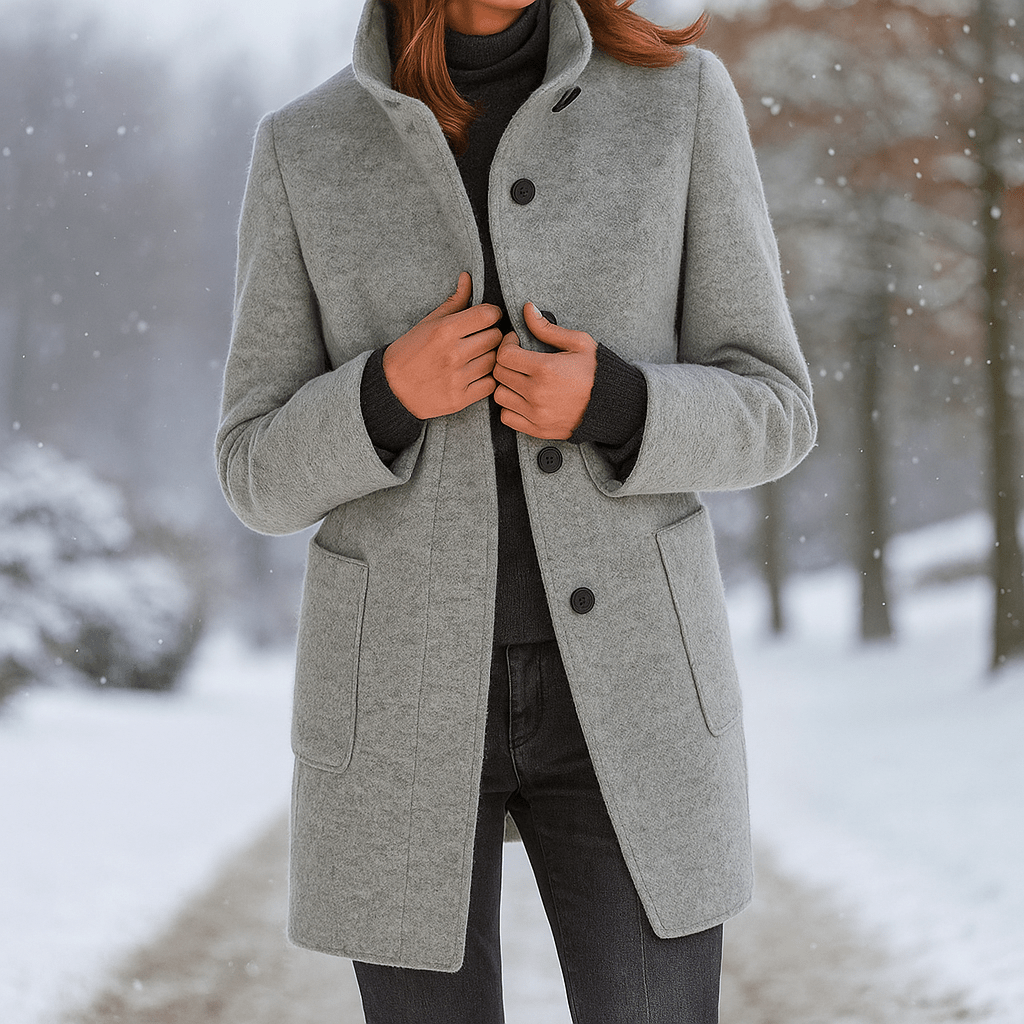 Camille - Cappotto elegante da donna - Collo alto - Caldo stiloso