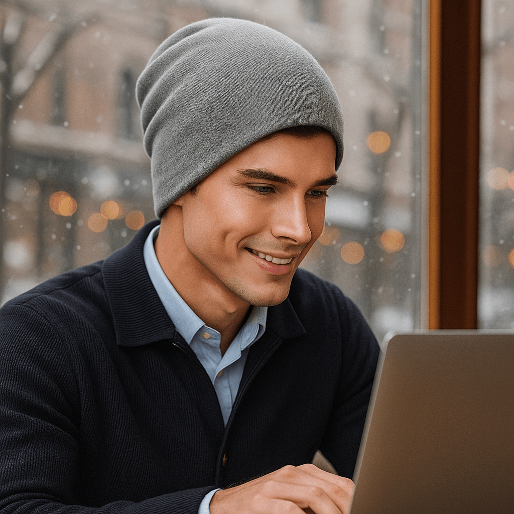 Cappello da uomo in lana - Casual - Invernale - Morbido - Caldo