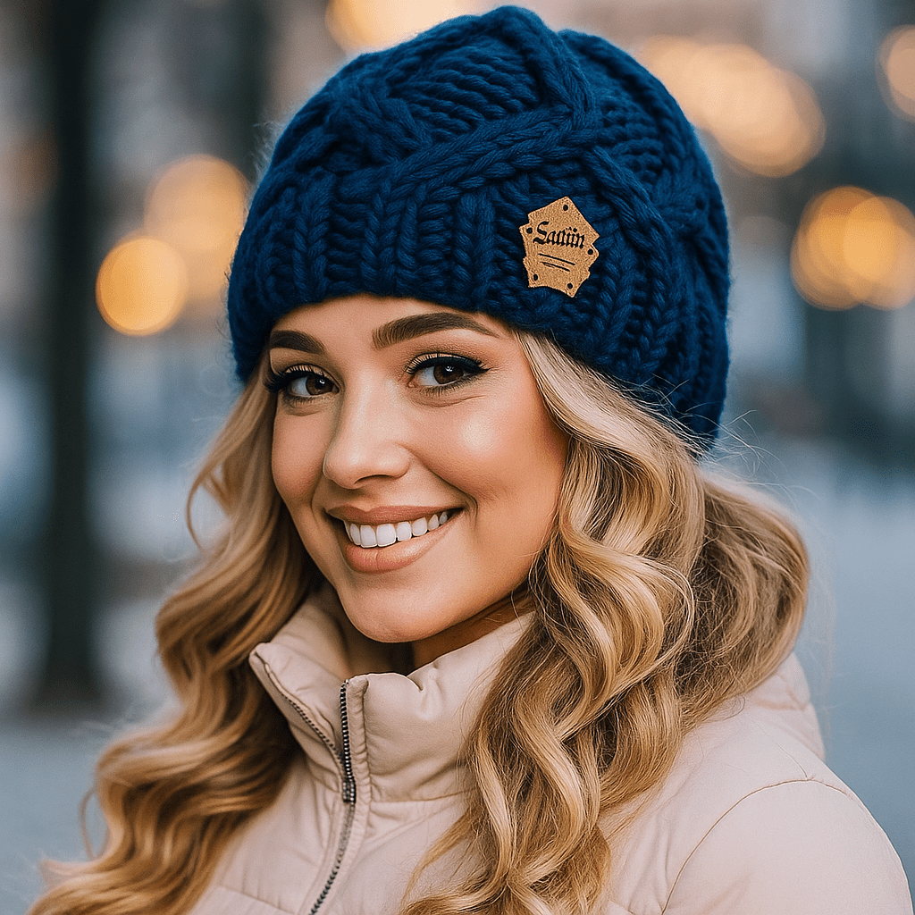 Cappello invernale da donna Elena - caldo - lavorato a maglia