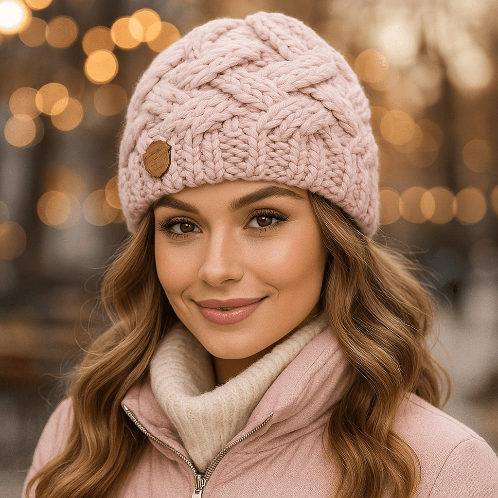 Cappello invernale da donna Elena - caldo - lavorato a maglia