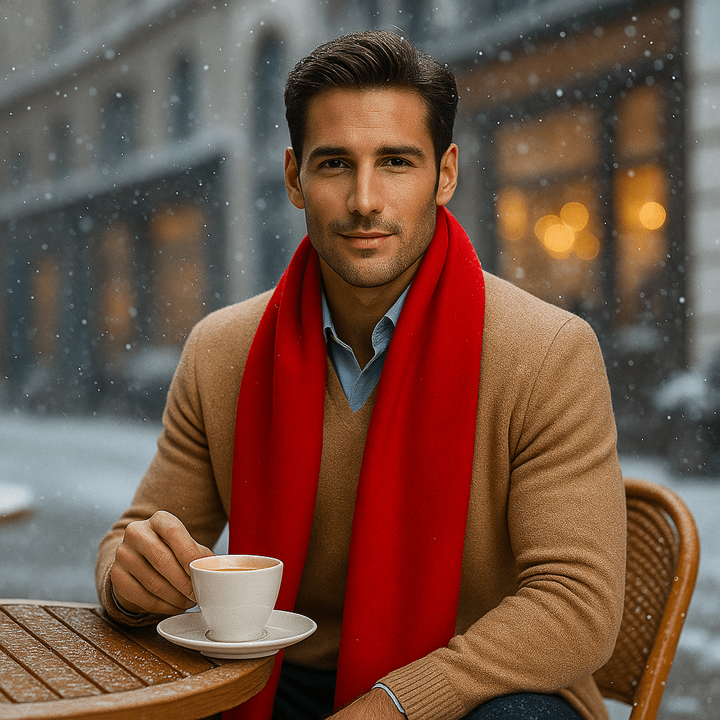 Sciarpa Rossa in Cashmere - Eleganza - Calore - Senza Tempo