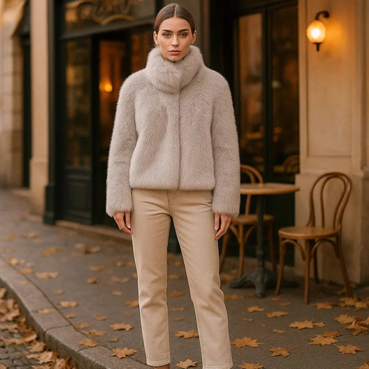 Daena Giacca Morbida in Pelliccia - Calda - Confortevole - Stilosissima