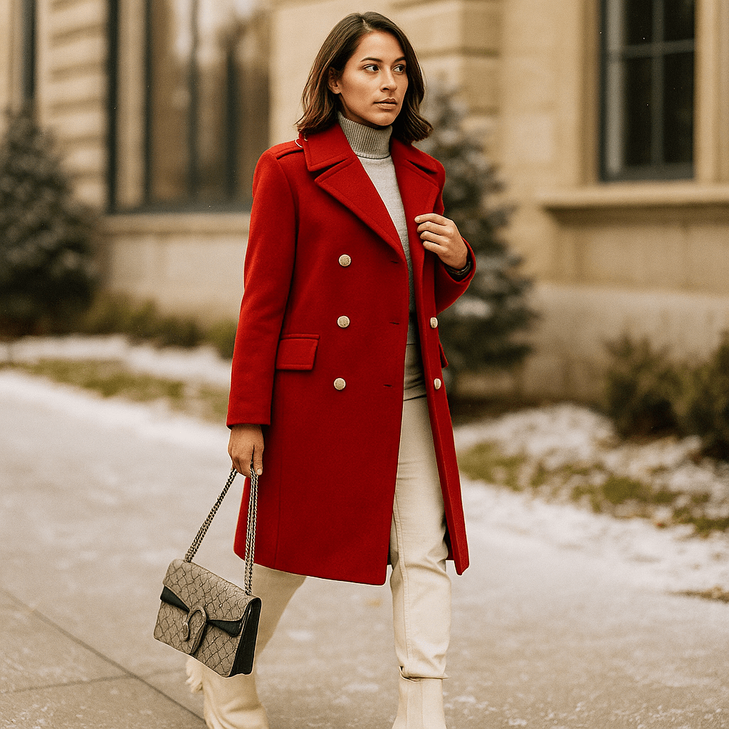 Giacca da donna - doppiopetto - maniche lunghe - colletto a revers