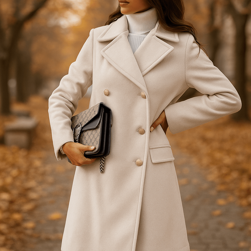 Giacca da donna - doppiopetto - maniche lunghe - colletto a revers